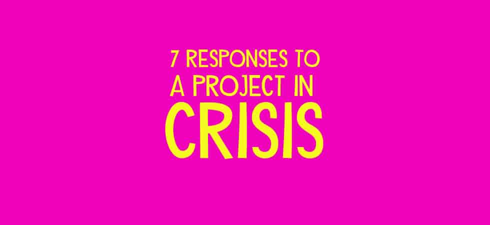 7 Responses to a project in crisis