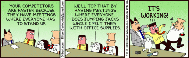 dilbert on doing daily stand-ups better